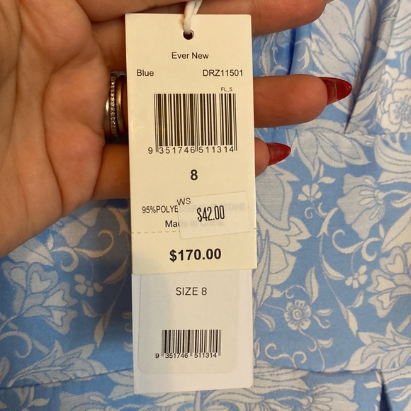 {Ever New | ASOS} Plunge Neck Mini Dress, Size 8 - Picture 7 of 12